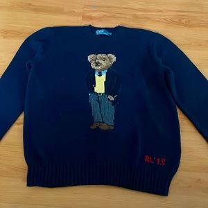 The iconic Ralph Lauren polo bear sweater